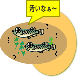 魚「きたないな～」