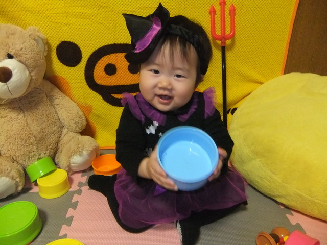 人生初のハロウィン仮装の画像