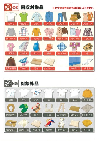 古着回収品目の画像