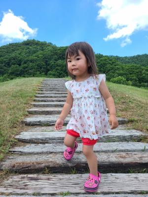 楽しいお散歩中