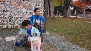２人仲良く七五三