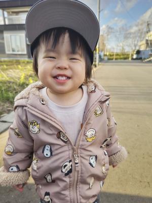 満面の笑顔