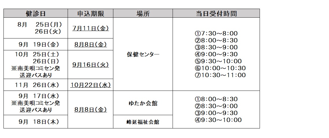 スケジュール