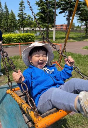 笑顔、青空いっぱい